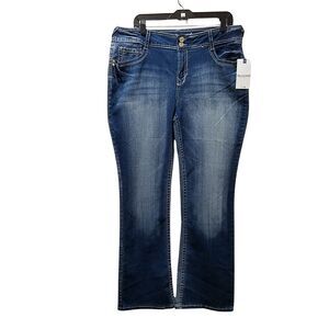 Wallflower Junior 's Luscious Curvy Bootcut Mid-Rise Insta Stretch Jeans Size 17